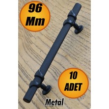 10 Adet Asel 96 mm Mat Siyah Metal Kulp Mobilya Çekmece Mutfak Kapak Dolap Kulplar Dolabı Kulbu Kulp