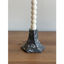 Moonlight Grey Lunox 2'li Dekoratif Şamdan, Mumluk