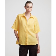 Tek Cepli Keten Gömlek IS1250025358114