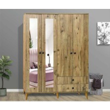 Zarıf 4 Kapaklı Cam Dolap