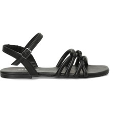 Miss F DS23018 4fx Siyah Kadın Düz Sandalet