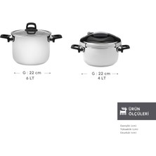 Karaca Perfect Gray İndüksiyon Tabanlı Düdüklü Tencere Seti 4+6 Litre