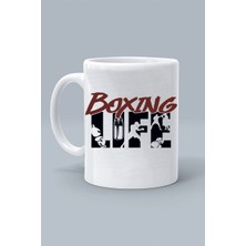 Boxıng Lıfe Boksor Hayatı Eldıven Boks Tasarım Baskılı Beyaz Klasik Kupa Bardak