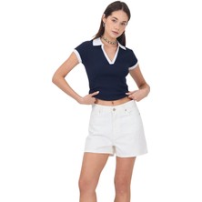 Yakamor Kadın Kaşkorse Polo Yaka Tshirt