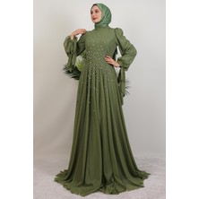 Giza Store Vildan Tesettür Abiye Soft Yeşil