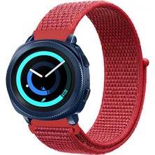 Tagomoon Samsung Gear Sport Akıllı Saat Uyumlu Spor Kumaş Desenli Cırt Cırtlı Kordon Kayış