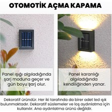 Upway Güneş Enerjili Çift Taraflı Dekoratif Duvar Lambası Solar Aplik 2 Adet