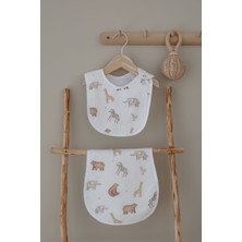 Tuğba Kuğu Müslin Önlük ve Omuz Bezi - Pureline Series - Rainbow Renkli %100 Pamuklu Organik Malzeme