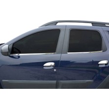 Brsplast Dacia Duster Uyumlu 2018-2024 Krom Cam Çıtası 4 Parça Paslanmaz Çelik