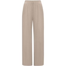 Miss Dalida Vizon Beli Lastikli Bol Paça Cupro Pantolon T25Y-7007