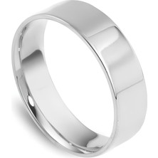 Sade Parlak Düz Gümüş Alyans Söz Nişan Yüzüğü AL38-3