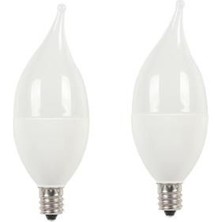 2 Adet Çok Kaliteli E14 Duy 5 Watt, 4200 Kelvin Beyaz Işık LED Ampul, Avize Şamdan Ampulü Mum Ampul