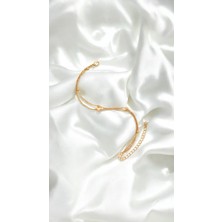 Solène Romance Ikili Çelik Rose Gold Halhal