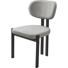 Roma Sandalye - Mense Kumaş - Metal Iskelet - Mutfak Sandalyesi - Salon Sandalyesi