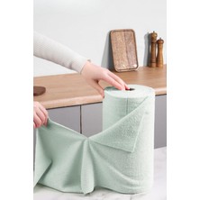 Fantasti Clean Çok Amaçlı Rulo Mikrofiber Temizlik Bezi 30X30 75 Yapraklı Yosun Yeşili