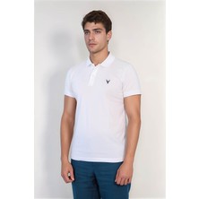 Velvarde Polo Yaka Tshırt Beyaz (1815)