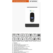 Uretech 2.2kva 1.8kw Mppt Tam  Akıllı Inverter 80A 12VDC 220VAC