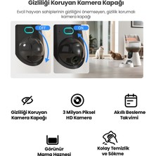 Akıllı Otomatik Mama Kabı – 4l, Hd Kameralı, Uygulama Kontrollü, Zaman Ayarlı, Kedi ve Köpekler Için
