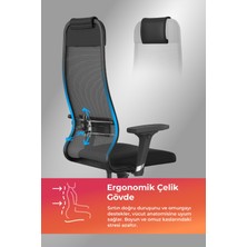 Metta Ergolife Sit 10 Ergonomik Fileli Yönetici Koltuğu / Ofis Sandalyesi  - 13E.D.1.2A2 - Siyah