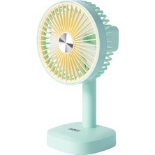 Everest EFN-510 Yeşil- Sarı 1200MAH 5 Inç 3 Hız Kademeli Dönebilen Masaüstü USB Fan