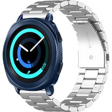 Tagomoon Samsung Gear Sport Uyumlu Kordon Klasik Baklava Model Paslanmaz Çelik Metal Kayış