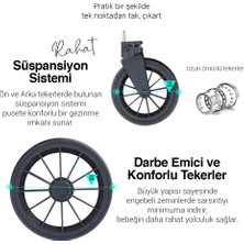 Huggy Mate 5 in 1 Extra Parlak Çift Yönlü Gri Travel Bebek Arabası