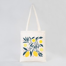 Limon Desenli Canvas Çanta
