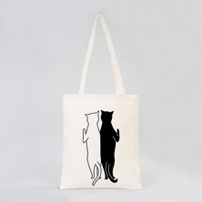 Kedi Canvas Bez Omuz Çanta