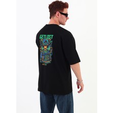Getlost-Oversize Tişört | Sırt Baskılı – Minimal Göğüs Desenli Unisex Tshirt