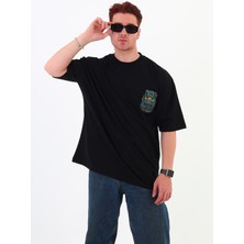 Getlost-Oversize Tişört | Sırt Baskılı – Minimal Göğüs Desenli Unisex Tshirt