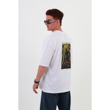 Totaldefeated-Oversize Tişört | Sırt Baskılı – Minimal Göğüs Desenli Unisex Tshirt