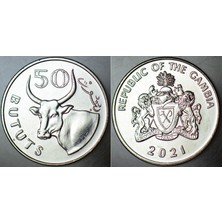 Banknoting Gambiya 50 Butut 2021 Çil Kondisyon. Az Çıkar.