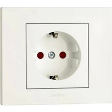 Ovivo Grano Beyaz Topraklı Priz Çocuk Korumalı (Ürün Çerçevesizdir)