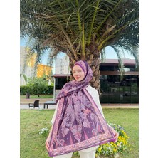 Kamer Scarf Timeless Wieve Serisi Etnik Desen Mürdüm