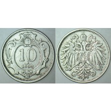 Avusturya Macaristan Imparatorluğu 10 Heller 1893 Franz Josef Dönemi.