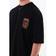 Mafıa-Oversize Tişört | Sırt Baskılı – Minimal Göğüs Desenli Unisex Tshirt