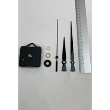 Mooclock Saat Mekanizması, Akar Sessiz Duvar Saati Mekanizması, 14 mm Şaft, Akrep-Yelkovan-Saniye-(Askısız)
