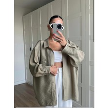 Perry Tensel Rahat Gömlek Yağ Yeşili