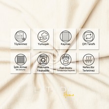 Latuda Concept Kaymaz Koltuk Örtüsü Çift Taraflı Mikrofiber Şönil 175x215 cm Krem – Kedi Köpek ve Çocuk Dostu
