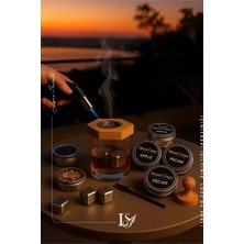 Kokteyl & Viski Premium Tütsü Seti- Torch Çakmak & Paslanmaz Çelik Viski Taşı(Buzu) Hediyeli