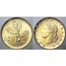 Banknoting Italya 20 Liret 1981 Çil Kondisyon.