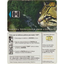Banknoting Kosta Rika Telefon Kartı 1999 Vahşi Yaşam Temalı. 2000 Kolon.