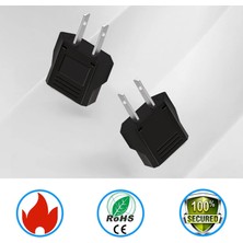 Derwell Seyahat Adaptörü Ab Adaptörü Abd Fişi Seyahat Fişi Almanya - Abd Fiş Adaptörü Avrupa/abd/çin/japonya/kanada/meksika Evrensel Adaptör Siyah Priz 1 Adet