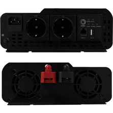 Mexxsun 12V Volt - 2000W Watt Ats Ups Şarjlı Tam Sınüs Inverter ( Ekranlı )