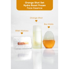 Iva Natura Orange Face Shot - Frozen Face Essence 3'lü Set (ESSENCE+HAVLU+BUZ KALIBI)
