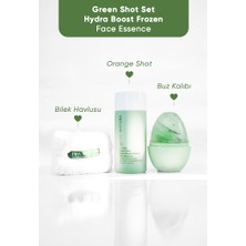 Iva Natura Green Face Shot - Frozen Face Essence 3'lü Set (Essence+Bileklik Havlu+Buz Kalıbı)