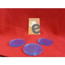 Şeffaf Cam Çizilmez  Kare Yuvarlak Beşgen Şekilli Anahtarlık 50 Adet  0.5 cm Incelik 5 cm Çap Toplu Aksesuar ve Yüzey