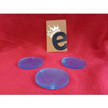 Şeffaf Cam Çizilmez  Kare Yuvarlak Beşgen Şekilli Anahtarlık 50 Adet  0.5 cm Incelik 5 cm Çap Toplu Aksesuar ve Yüzey