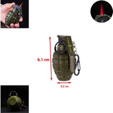 Paras Ticaret El Bombası Şeklinde Metal Çakmak Gazla Çalışan Kırmızı Alevli Çakmak (1 Adet) (Ebat: 8,1 cm x 4,2 Cm)