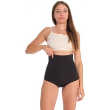 Rebirth Toparlayıcı Iz Yapmayan Silikon Şeritli Kaydırmaz  Lazer Kesim  Kısa Slip Kilot Korse Siyah